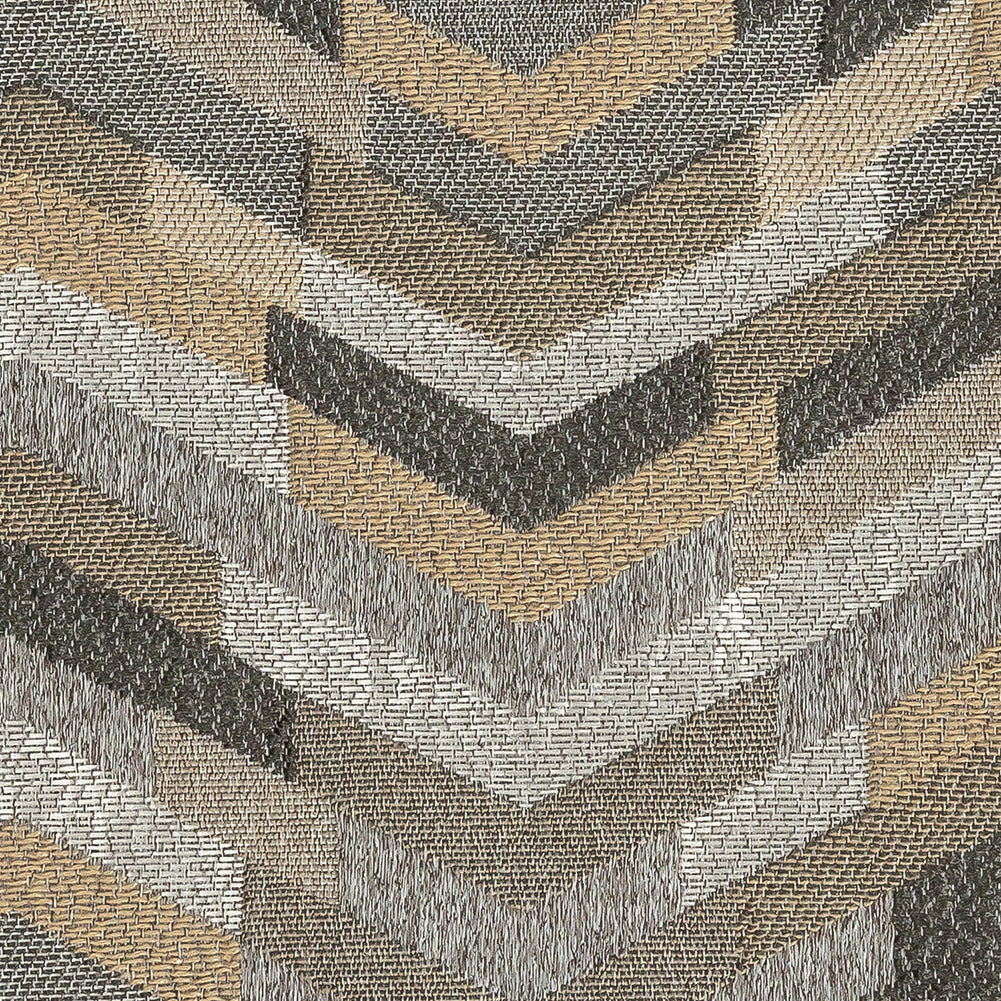 Polyester Jacquard - Graphite Tactile Zig Zags - British Imported Detail Polyester Jacquard - Graphite Tactile Zig Zags - British Imported Detail