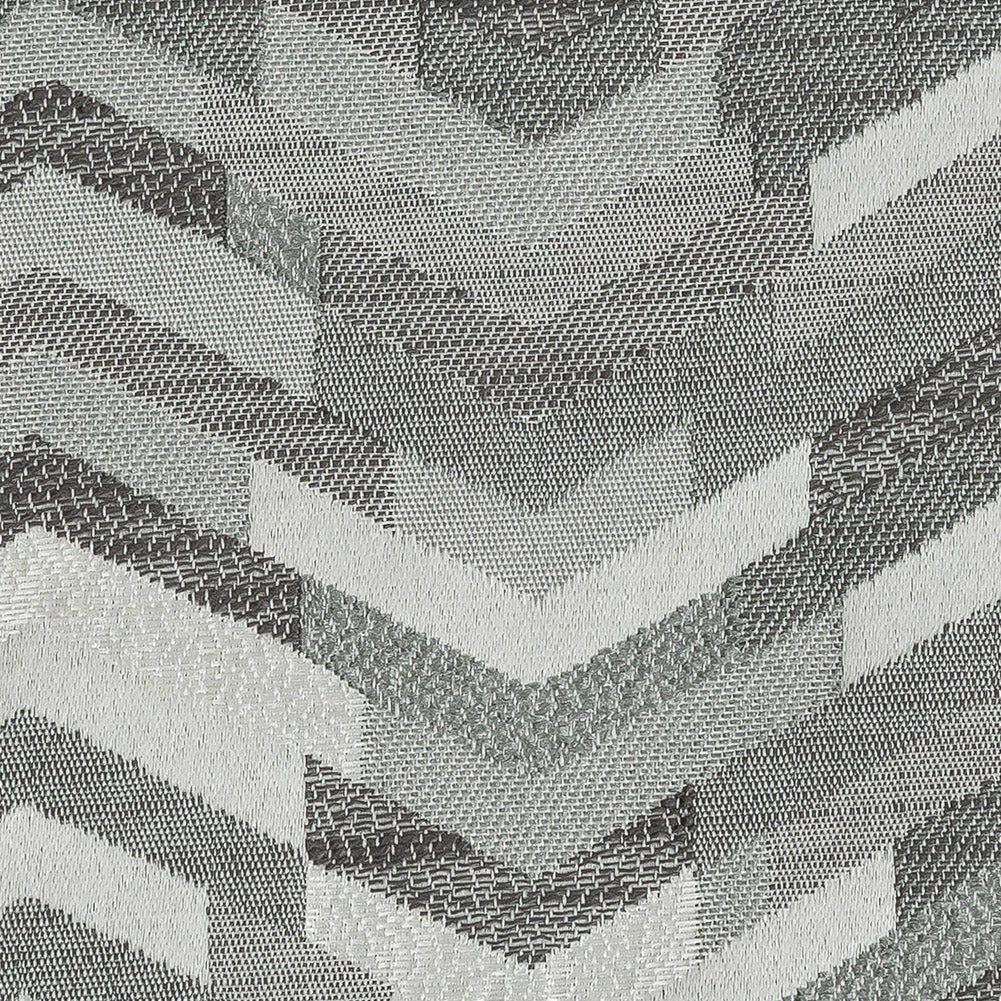 Polyester Jacquard - Silver Tactile Zig Zags - British Imported Detail Polyester Jacquard - Silver Tactile Zig Zags - British Imported Detail