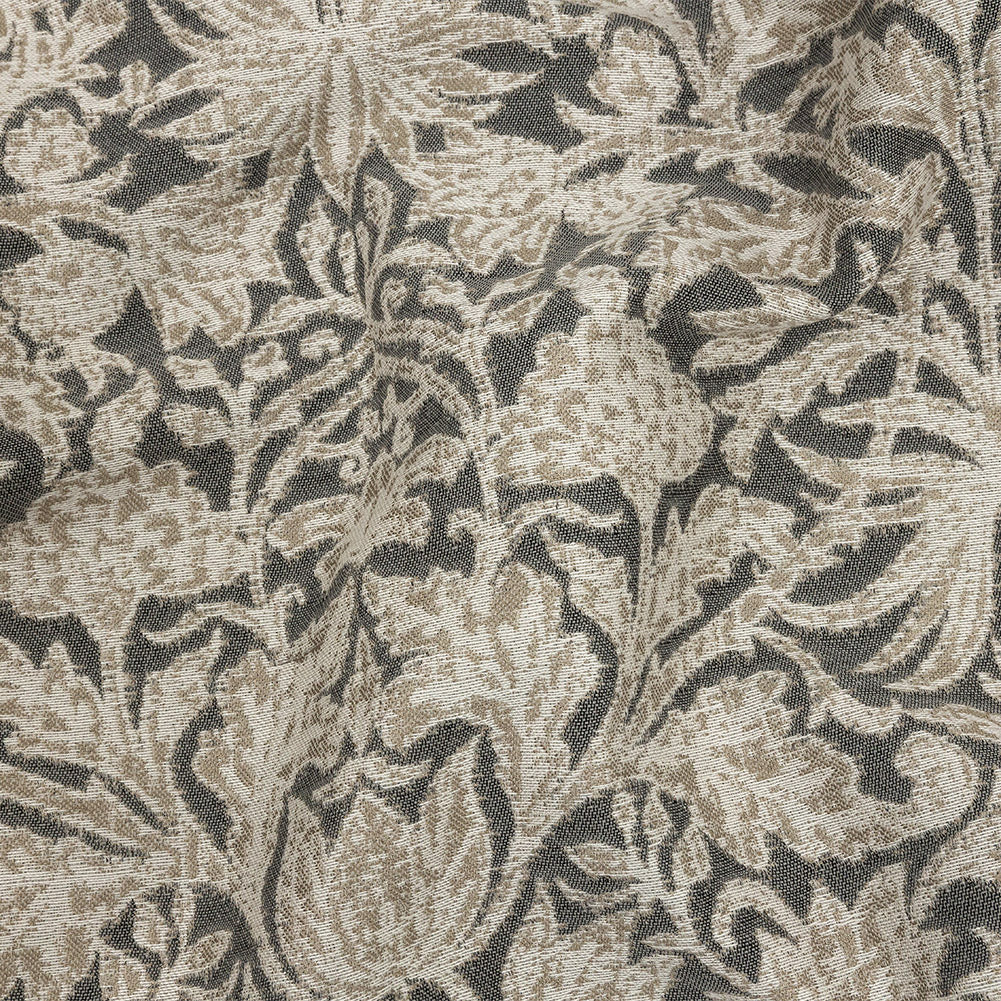 Drapery Jacquard - Silver Dense Floral - British Imported Drapery Jacquard - Silver Dense Floral - British Imported