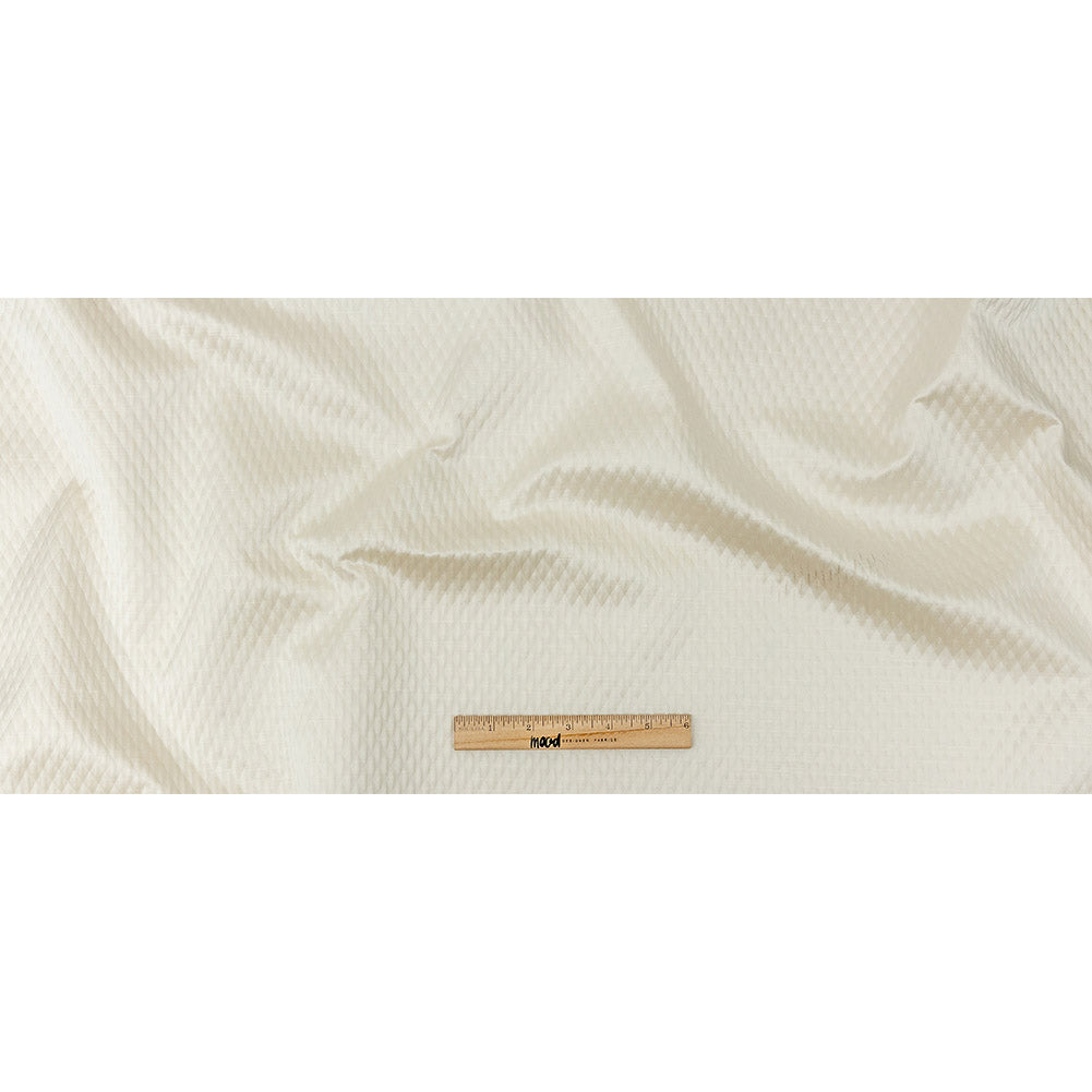 Drapery Jacquard - Ivory Diamond Quilted - British Imported Full Drapery Jacquard - Ivory Diamond Quilted - British Imported Full
