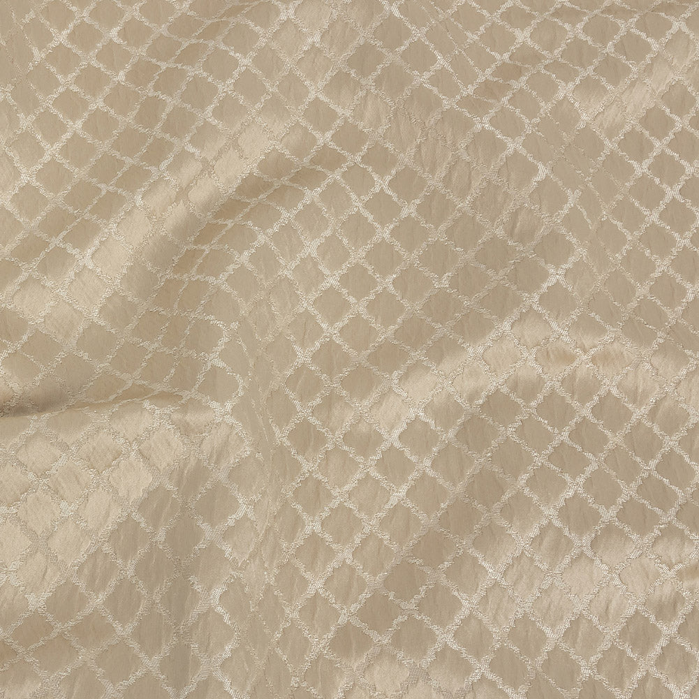 Drapery Jacquard - Champagne Moroccan Quatrefoil - British Imported Drapery Jacquard - Champagne Moroccan Quatrefoil - British Imported