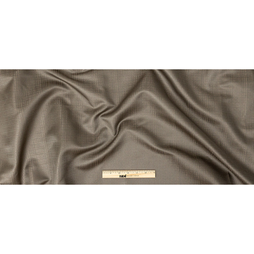Satin-Faced Jacquard - Mole Little Squares - British Imported Full Satin-Faced Jacquard - Mole Little Squares - British Imported Full