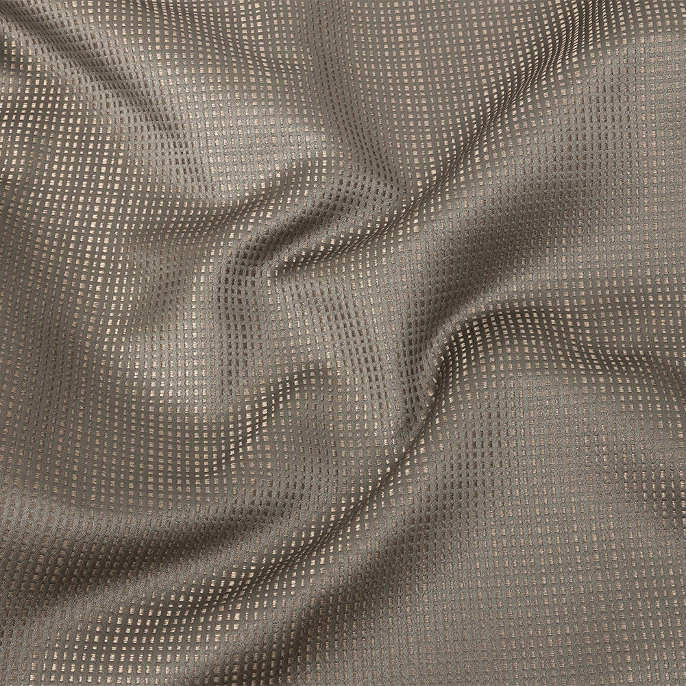 Satin-Faced Jacquard - Mole Little Squares - British Imported Satin-Faced Jacquard - Mole Little Squares - British Imported