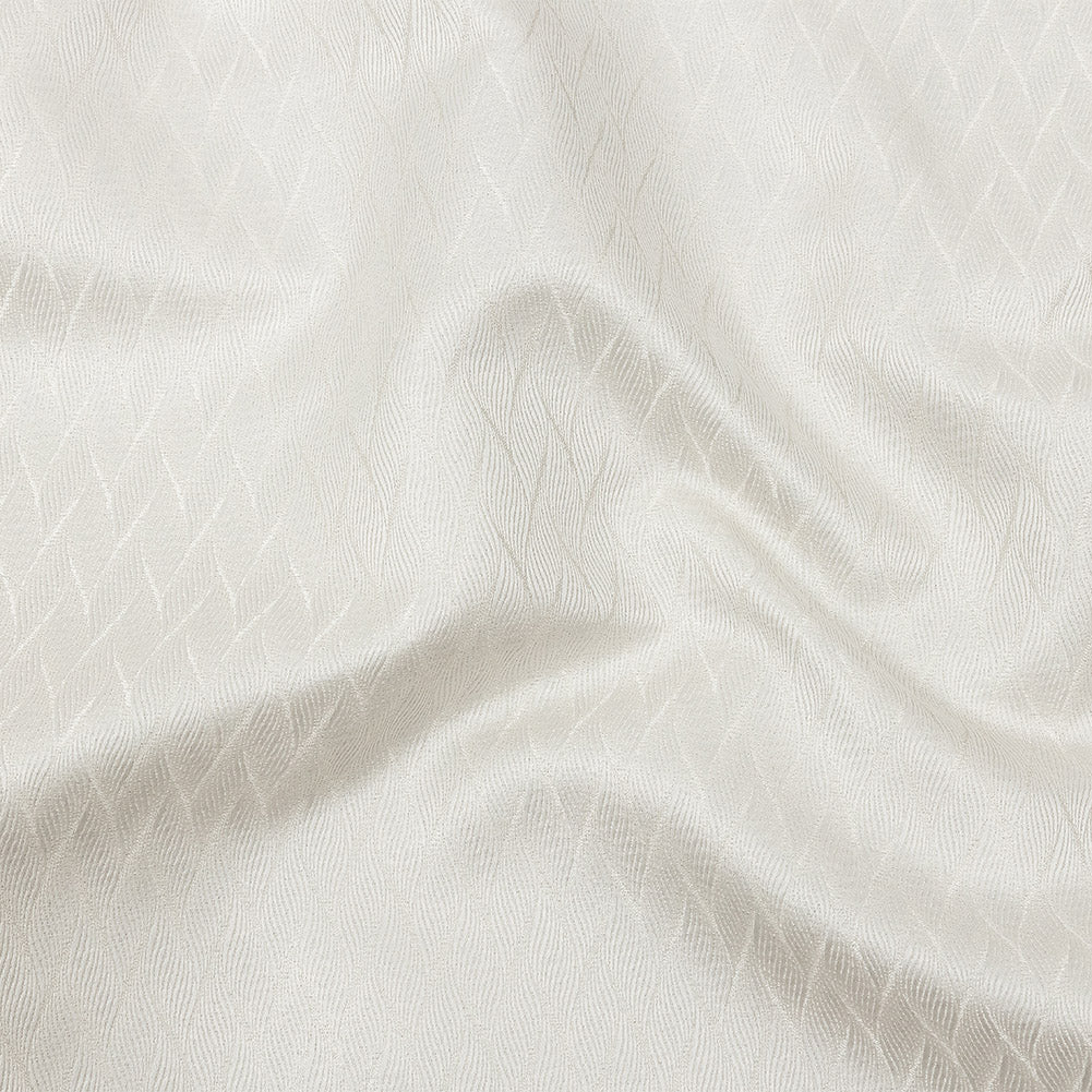 Drapery Jacquard - Ivory Flowing Leaves - British Imported Drapery Jacquard - Ivory Flowing Leaves - British Imported