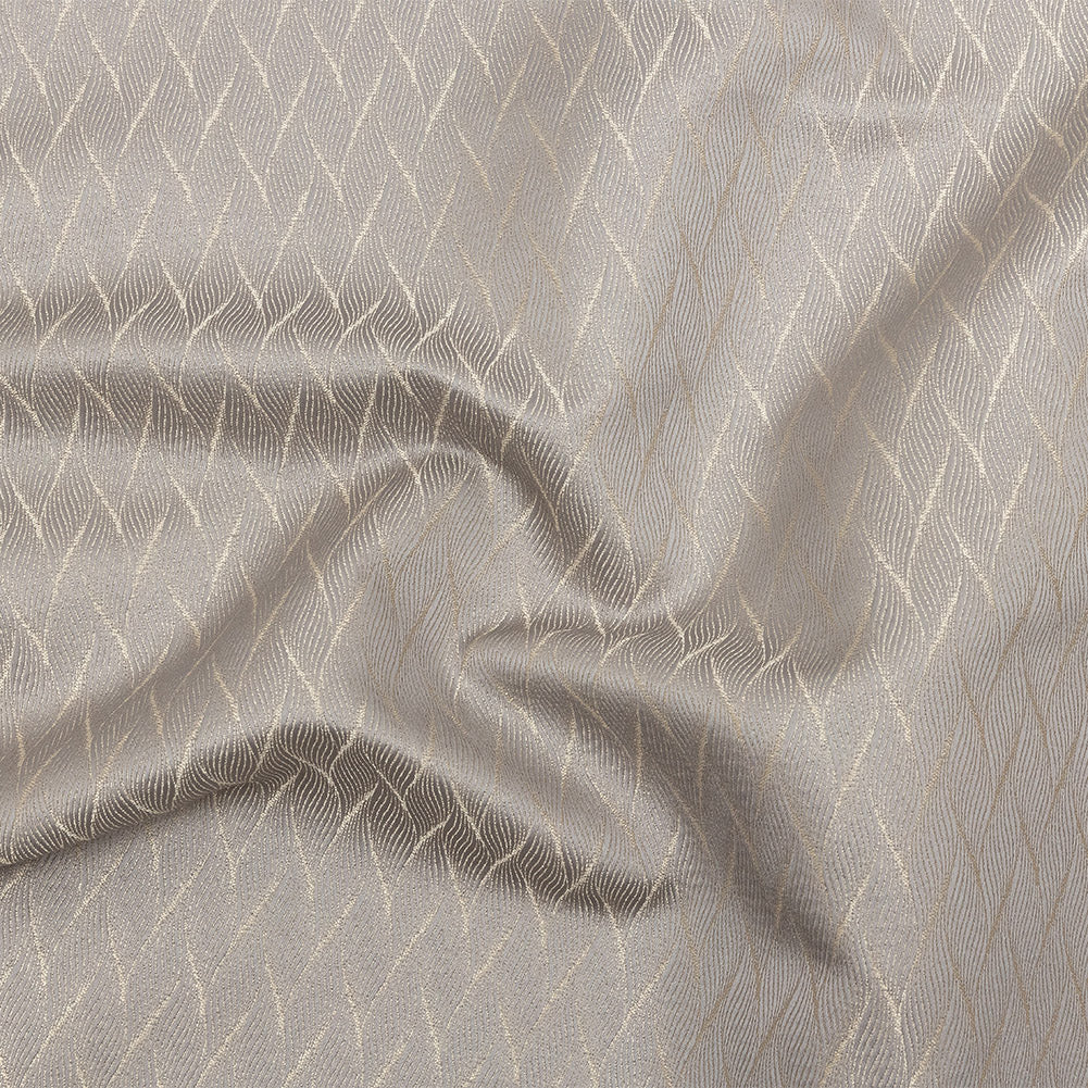 Drapery Jacquard - Pewter Flowing Leaves - British Imported Drapery Jacquard - Pewter Flowing Leaves - British Imported