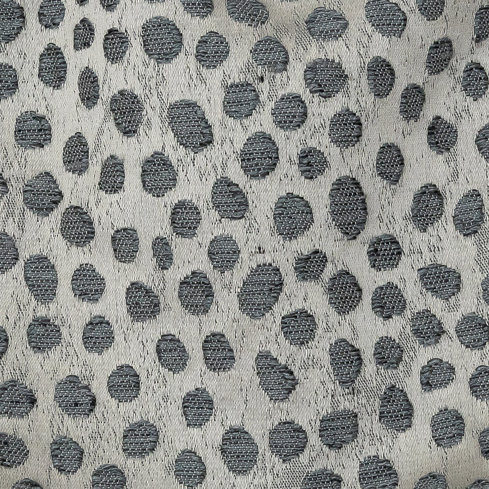 Polyester Jacquard - Pewter Spots - British Imported Detail Polyester Jacquard - Pewter Spots - British Imported Detail