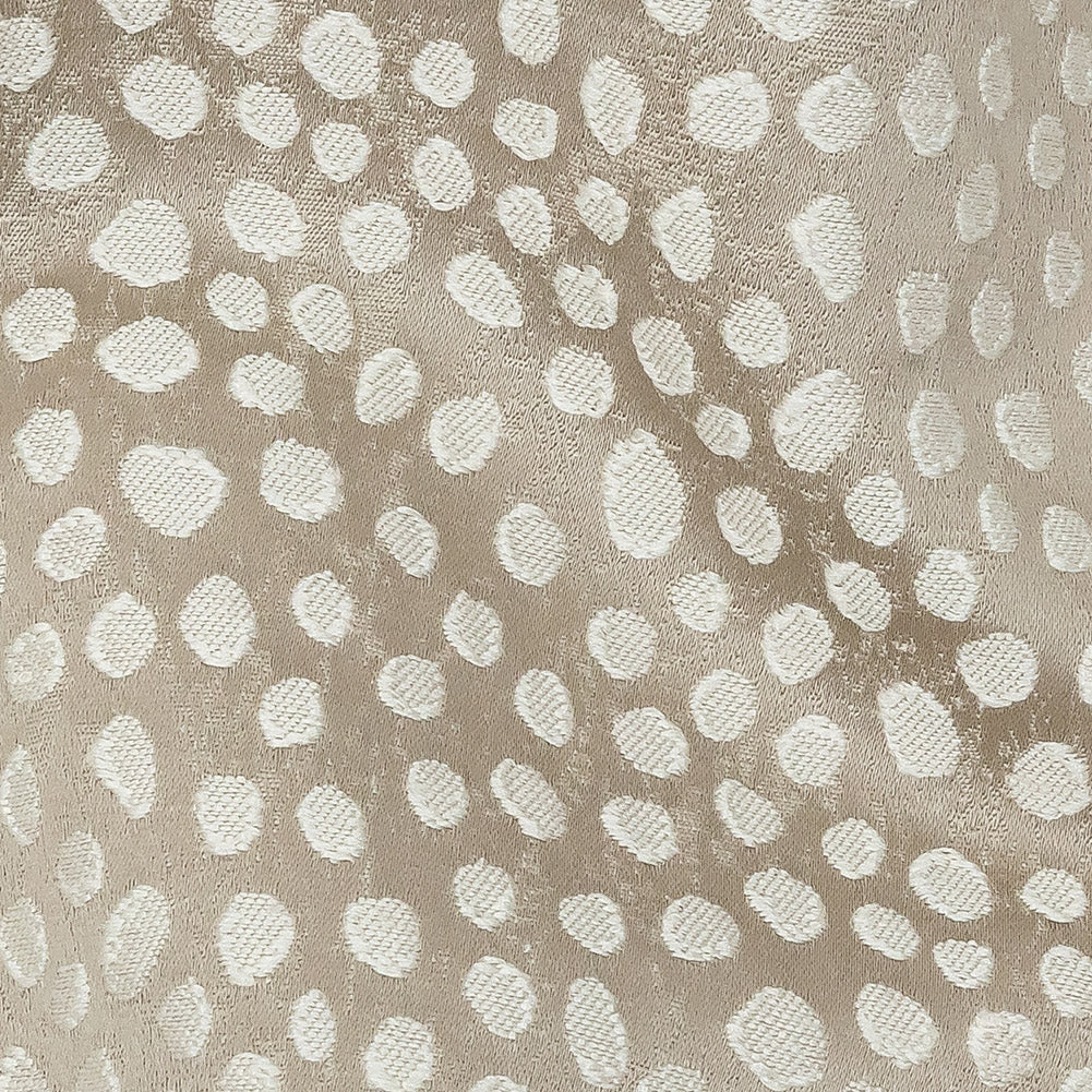 Polyester Jacquard - Taupe Spots - British Imported Detail Polyester Jacquard - Taupe Spots - British Imported Detail