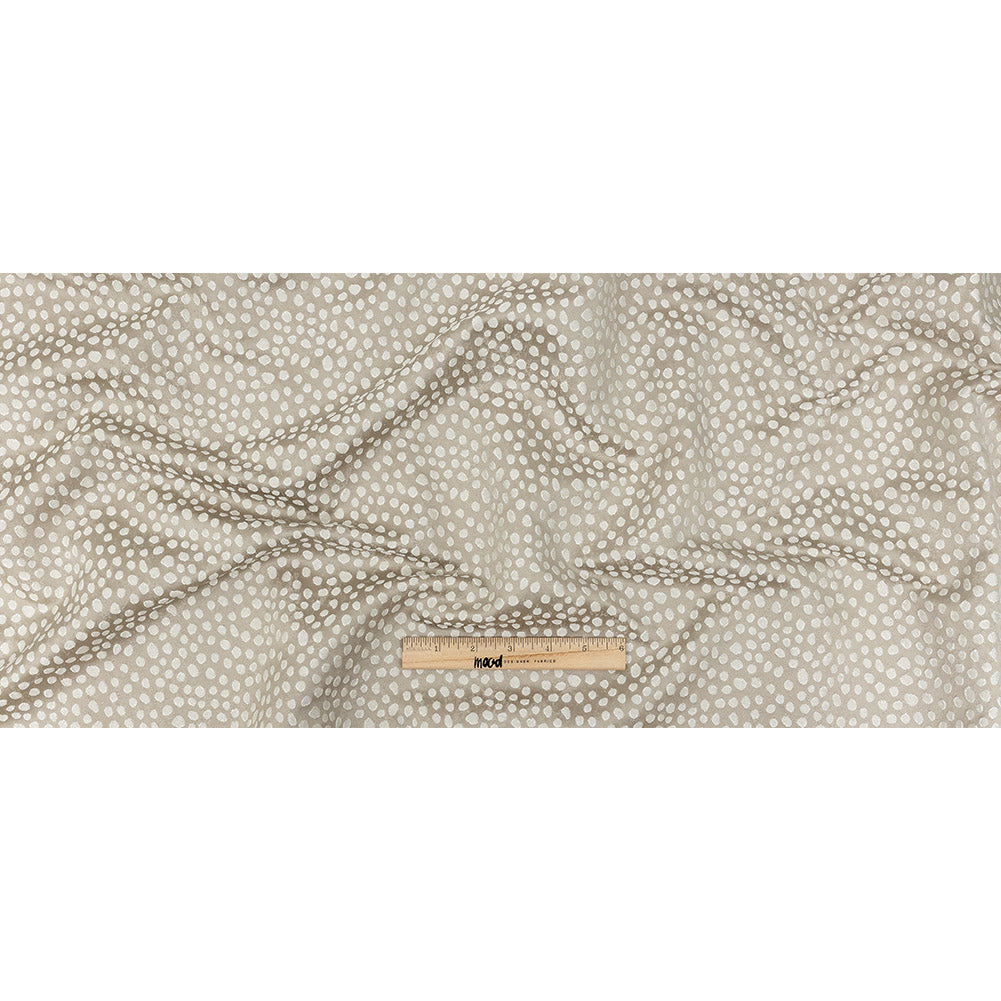 Polyester Jacquard - Taupe Spots - British Imported Full Polyester Jacquard - Taupe Spots - British Imported Full