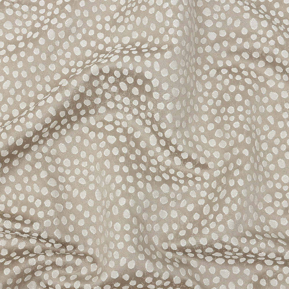 Polyester Jacquard - Taupe Spots - British Imported Polyester Jacquard - Taupe Spots - British Imported