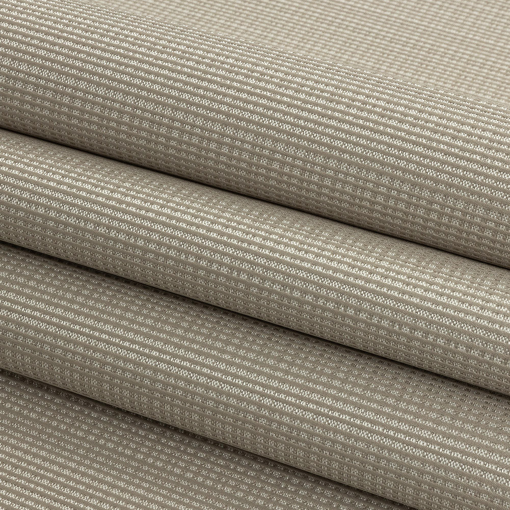Gridded Polyester Woven - Taupe - British Imported Folded Gridded Polyester Woven - Taupe - British Imported Folded