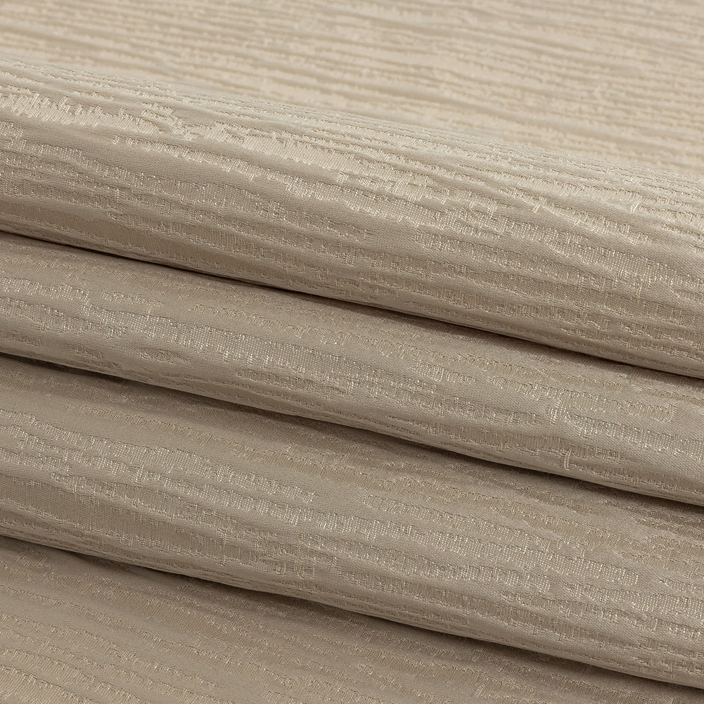 Drapery Jacquard - Champagne Striated - British Imported Folded Drapery Jacquard - Champagne Striated - British Imported Folded