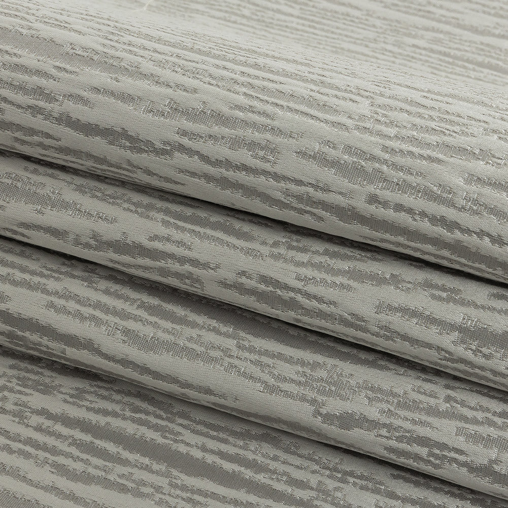 Drapery Jacquard - Platinum Striated - British Imported Folded Drapery Jacquard - Platinum Striated - British Imported Folded