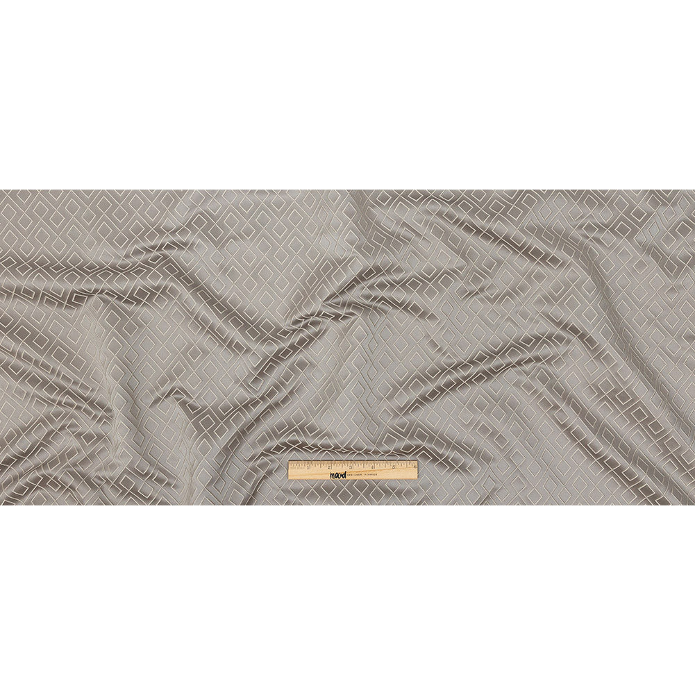 Satin-Faced Jacquard - Graphite Diamond Fret - British Imported Full Satin-Faced Jacquard - Graphite Diamond Fret - British Imported Full
