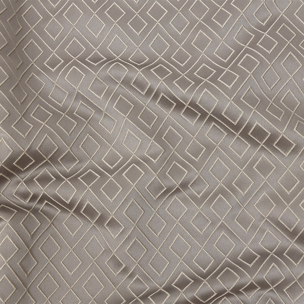 Satin-Faced Jacquard - Graphite Diamond Fret - British Imported Satin-Faced Jacquard - Graphite Diamond Fret - British Imported