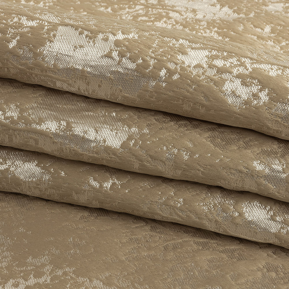 Polyester Jacquard - Gold Abstract Trees - British Imported Folded Polyester Jacquard - Gold Abstract Trees - British Imported Folded