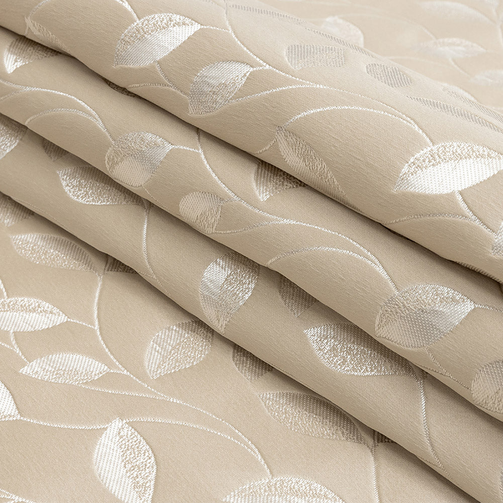 Satin-Faced Jacquard - Gold Foliage - British Imported Folded Satin-Faced Jacquard - Gold Foliage - British Imported Folded