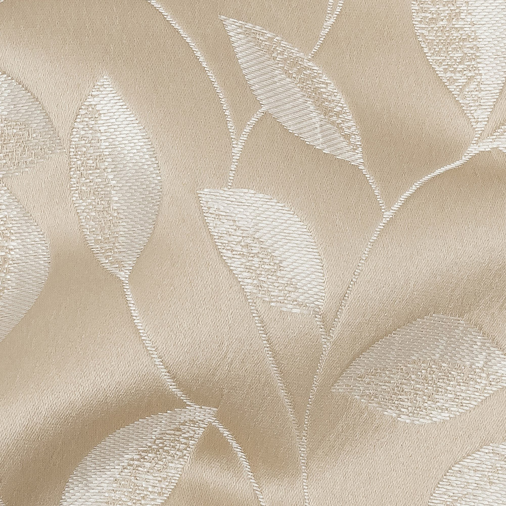 Satin-Faced Jacquard - Gold Foliage - British Imported Detail Satin-Faced Jacquard - Gold Foliage - British Imported Detail