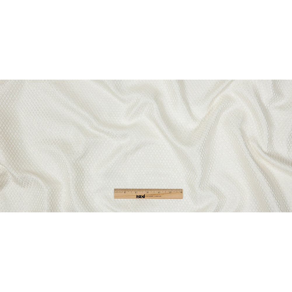 Polyester Jacquard - Ivory Diamonds - British Imported Full Polyester Jacquard - Ivory Diamonds - British Imported Full