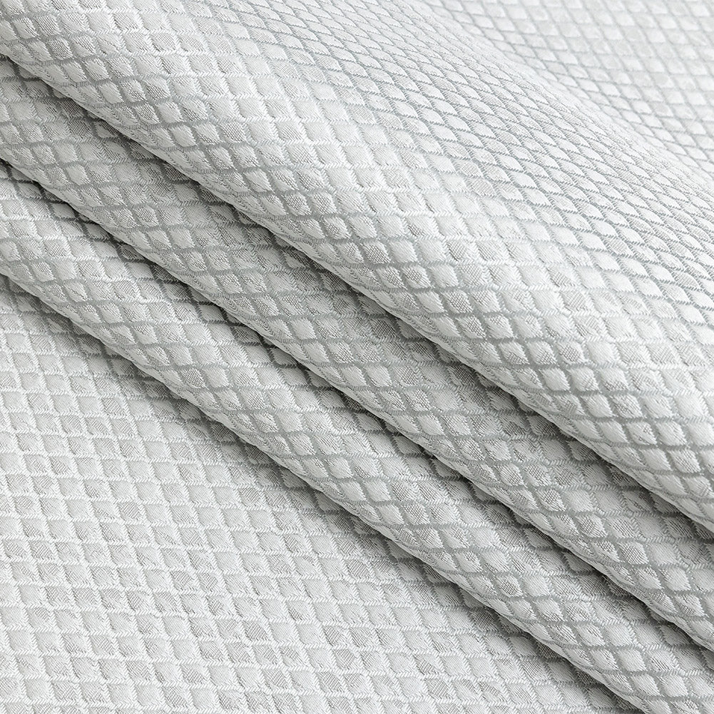 Polyester Jacquard - Platinum Diamonds - British Imported Folded Polyester Jacquard - Platinum Diamonds - British Imported Folded