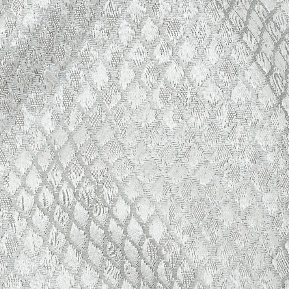 Polyester Jacquard - Platinum Diamonds - British Imported Detail Polyester Jacquard - Platinum Diamonds - British Imported Detail