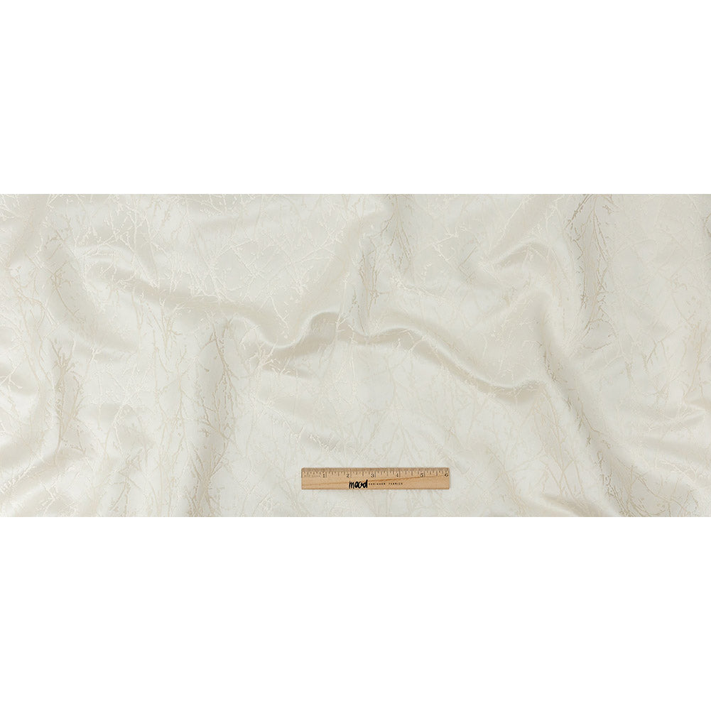 Polyester Jacquard - Ivory Wintry Branches - British Imported Full Polyester Jacquard - Ivory Wintry Branches - British Imported Full