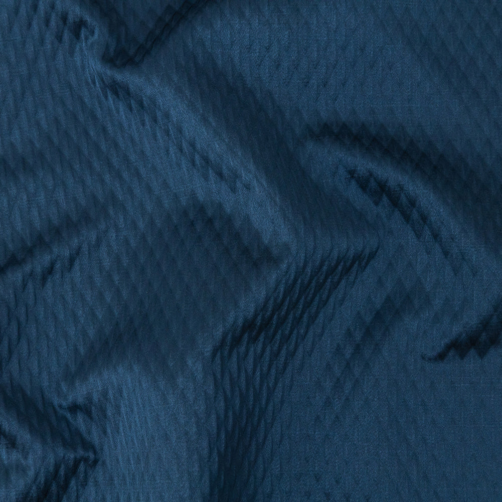Drapery Jacquard - Indigo Diamond Quilted - British Imported Drapery Jacquard - Indigo Diamond Quilted - British Imported