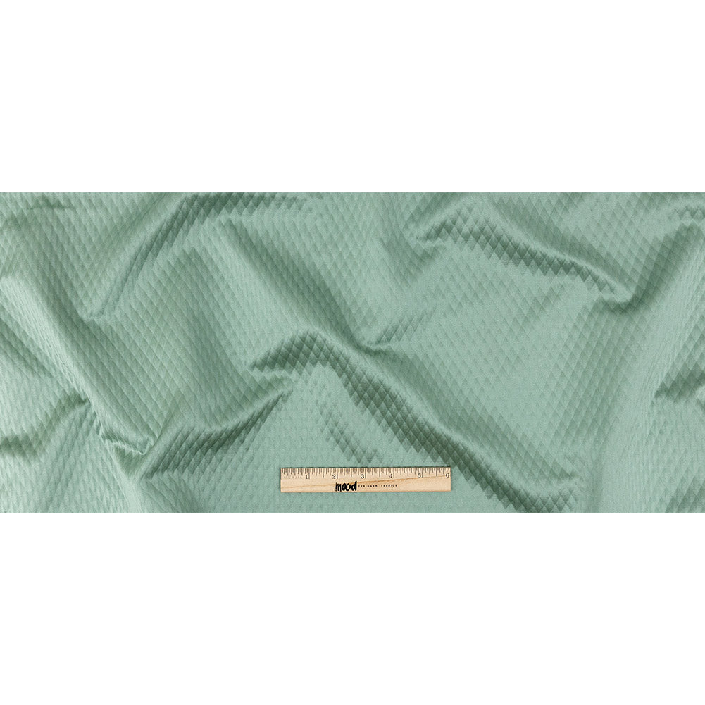 Drapery Jacquard - Sage Diamond Quilted - British Imported Full Drapery Jacquard - Sage Diamond Quilted - British Imported Full