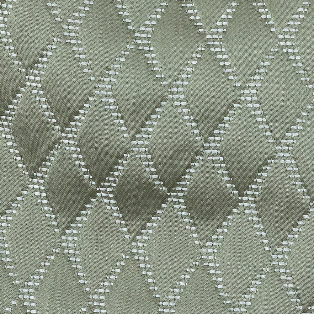 Satin-Faced Jacquard - Sage Shadow Diamonds - British Imported Detail Satin-Faced Jacquard - Sage Shadow Diamonds - British Imported Detail