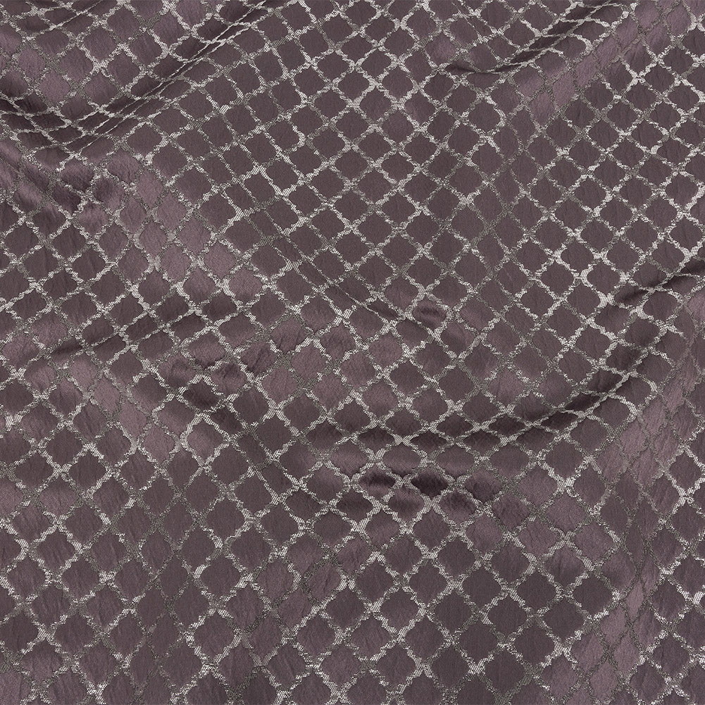Drapery Jacquard - Amethyst Moroccan Quatrefoil - British Imported Drapery Jacquard - Amethyst Moroccan Quatrefoil - British Imported