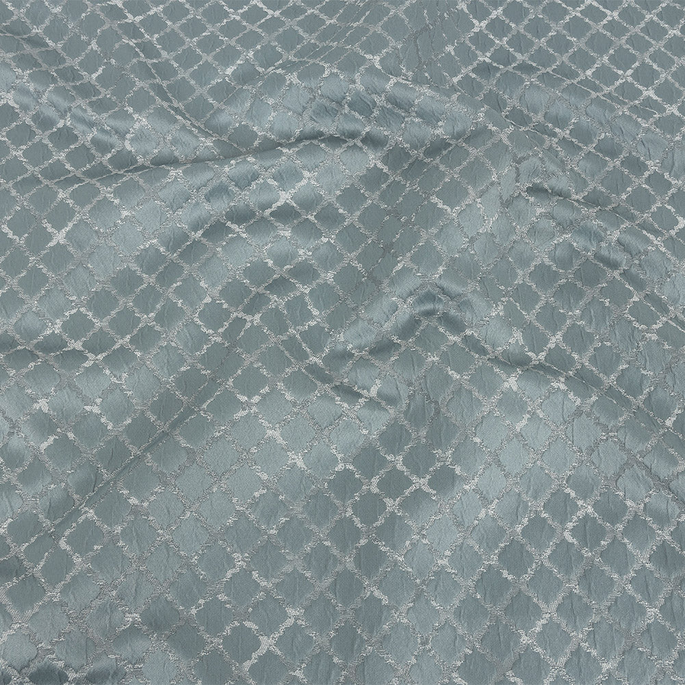 Drapery Jacquard - Ice Moroccan Quatrefoil - British Imported Drapery Jacquard - Ice Moroccan Quatrefoil - British Imported