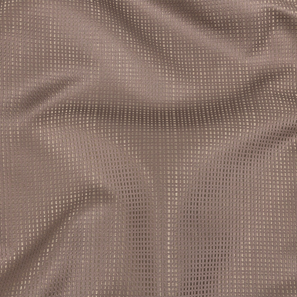 Satin-Faced Jacquard - Heather Little Squares - British Imported Satin-Faced Jacquard - Heather Little Squares - British Imported