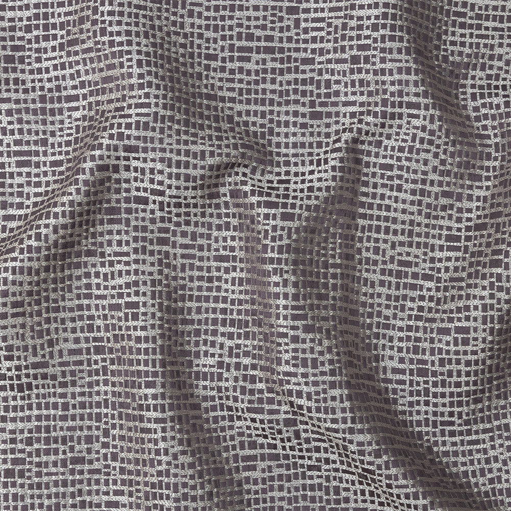 Polyester Jacquard - Amethyst Grid - British Imported Polyester Jacquard - Amethyst Grid - British Imported