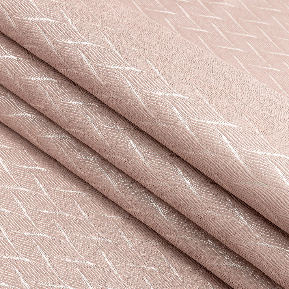 Drapery Jacquard - Blush Flowing Leaves - British Imported Folded Drapery Jacquard - Blush Flowing Leaves - British Imported Folded