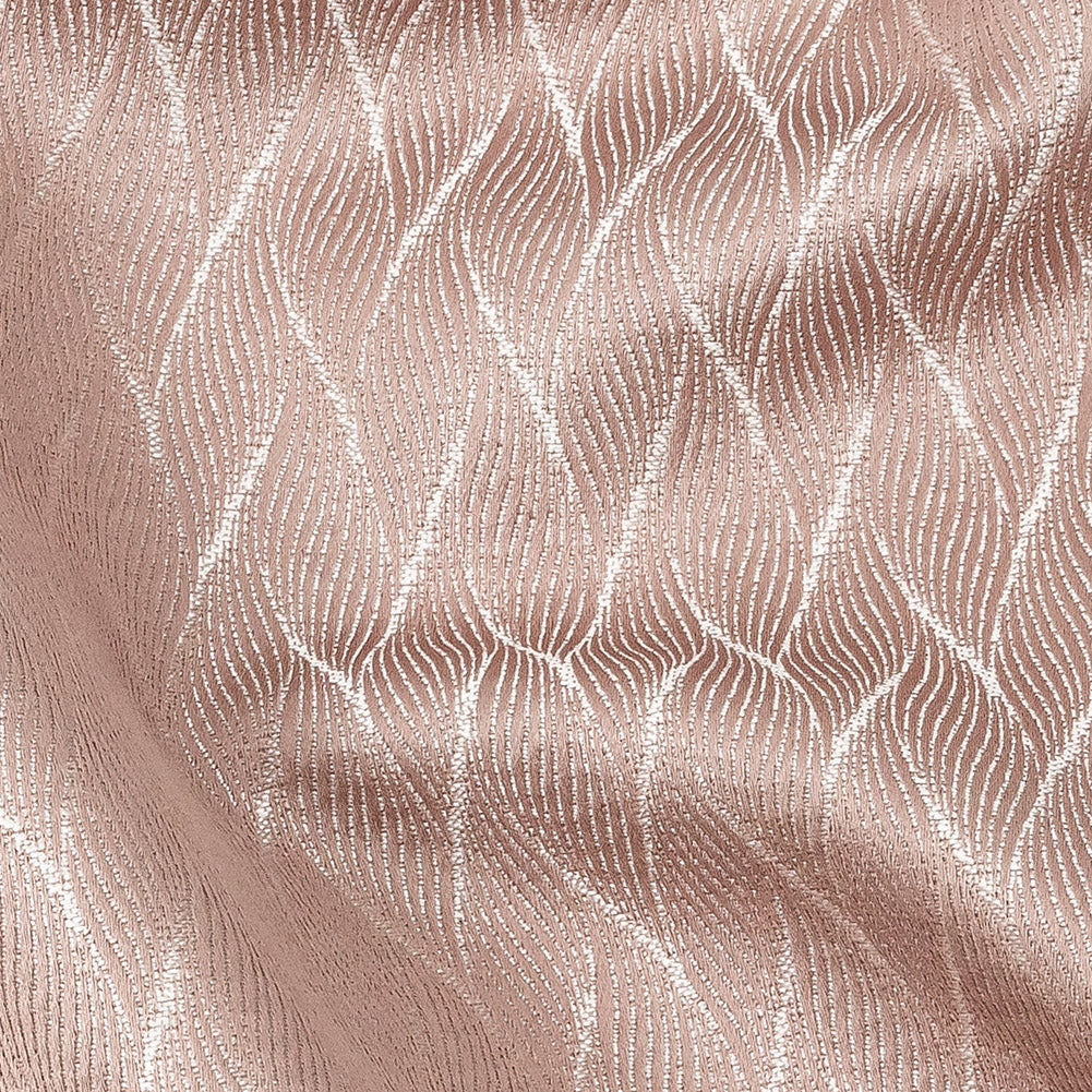 Drapery Jacquard - Blush Flowing Leaves - British Imported Detail Drapery Jacquard - Blush Flowing Leaves - British Imported Detail