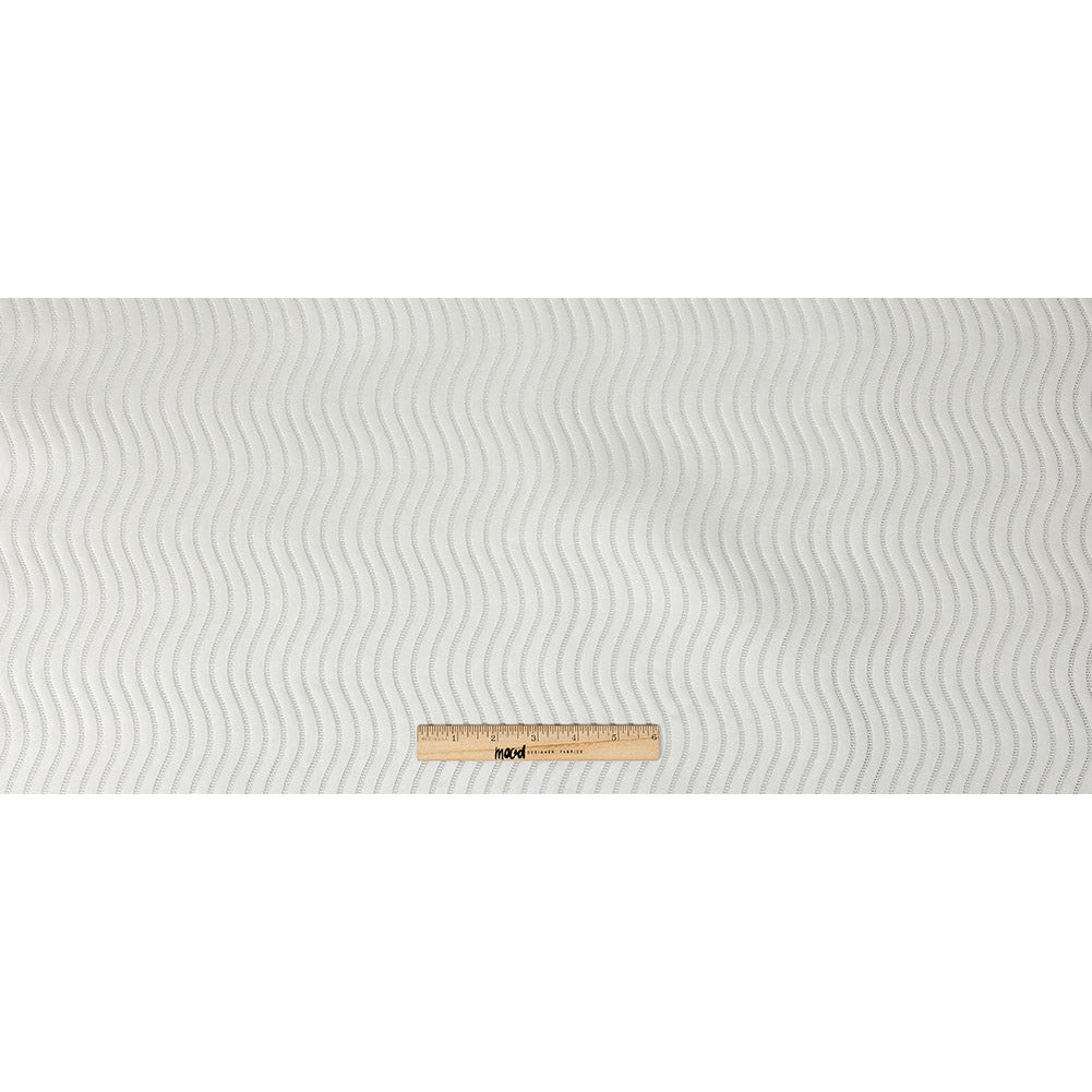 Satin-Faced Jacquard - Ice Wavy Lines - British Imported Full Satin-Faced Jacquard - Ice Wavy Lines - British Imported Full