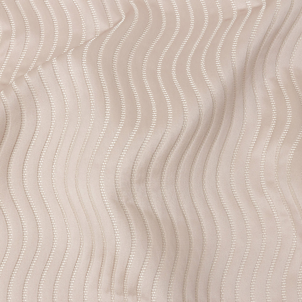 Satin-Faced Jacquard - Orchid Wavy Lines - British Imported Satin-Faced Jacquard - Orchid Wavy Lines - British Imported