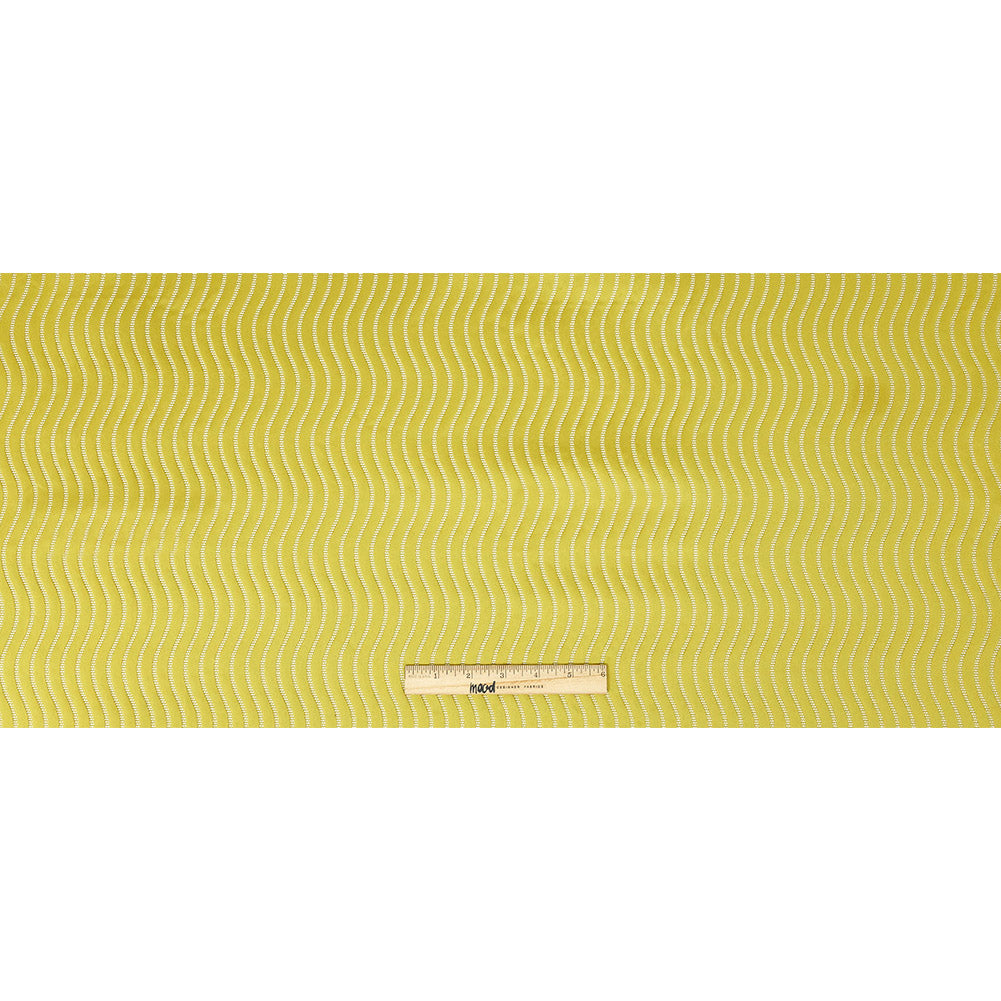 Satin-Faced Jacquard - Zest Wavy Lines - British Imported Full Satin-Faced Jacquard - Zest Wavy Lines - British Imported Full