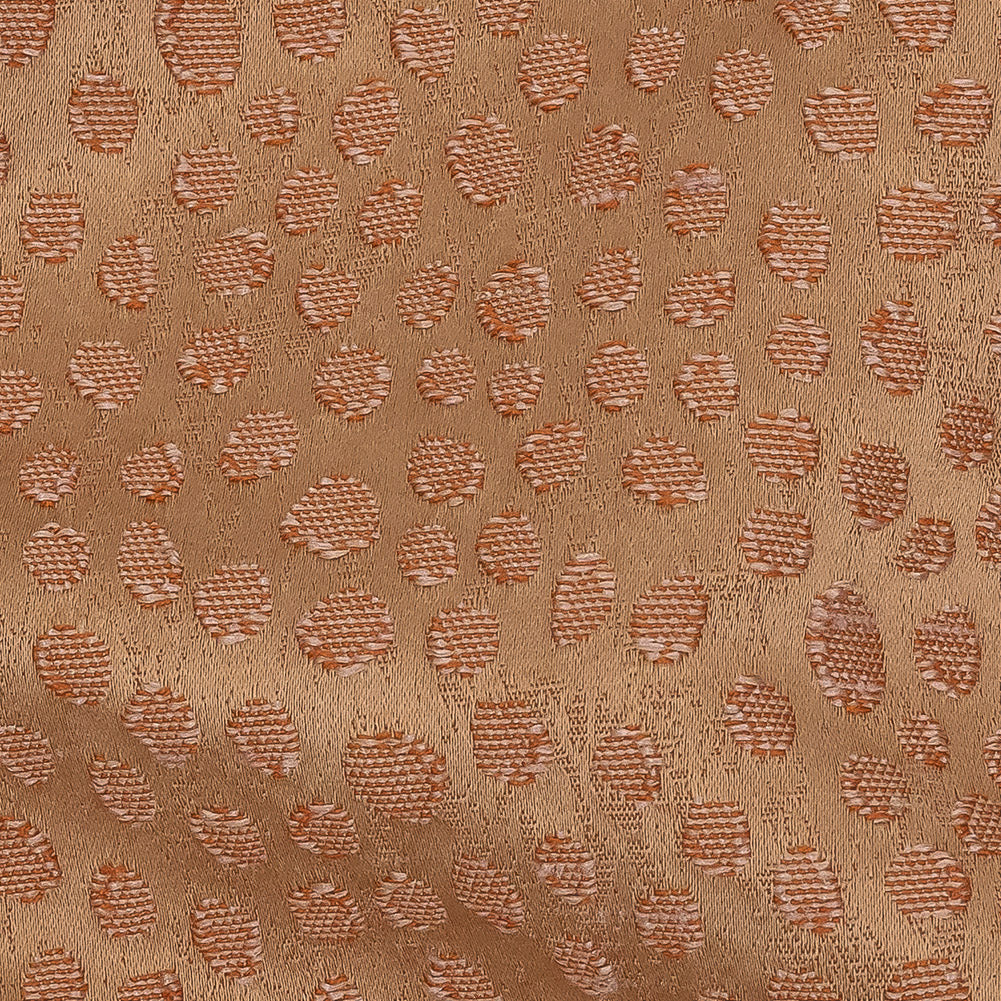 Polyester Jacquard - Ginger Spots - British Imported Detail Polyester Jacquard - Ginger Spots - British Imported Detail