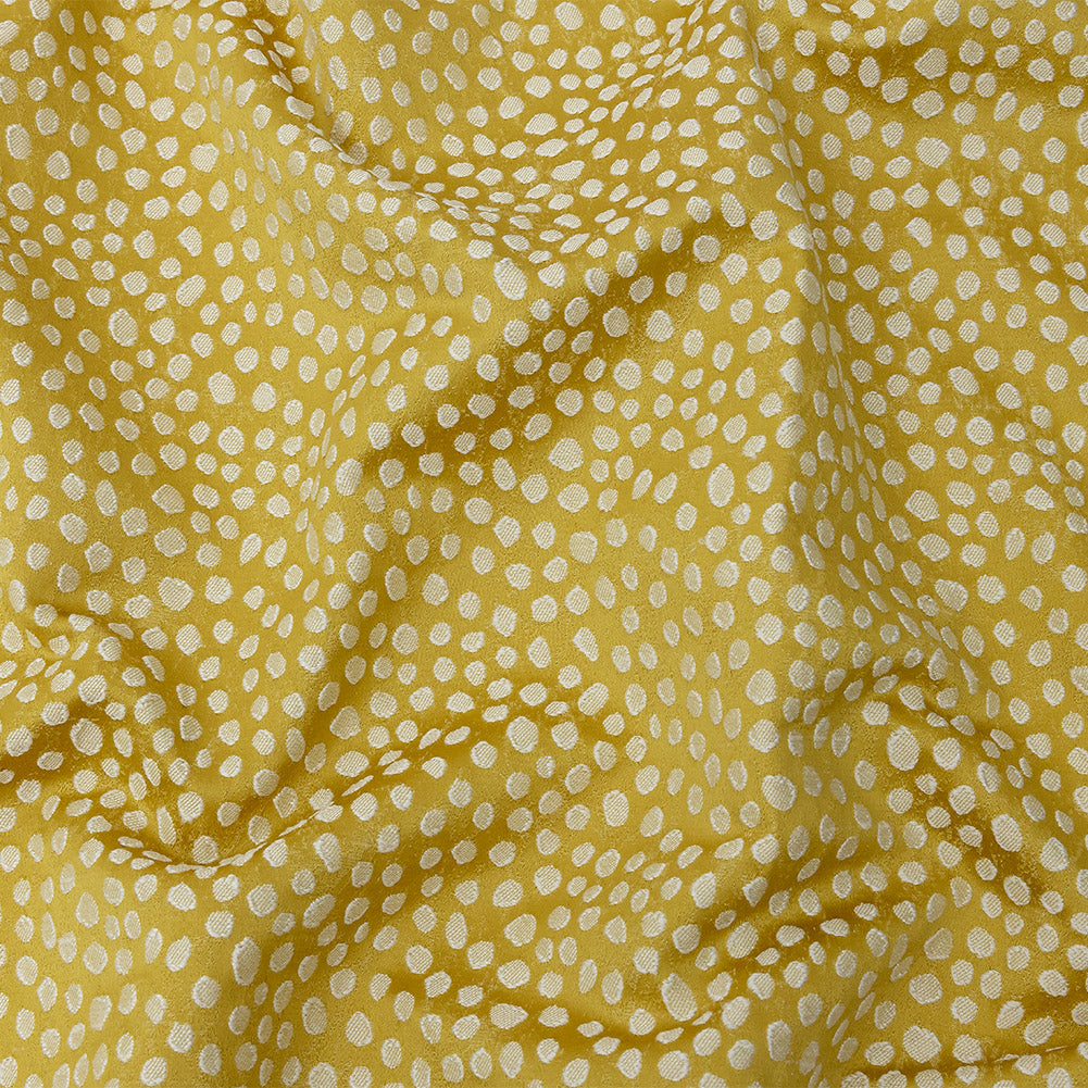 Polyester Jacquard - Sunflower Spots - British Imported Polyester Jacquard - Sunflower Spots - British Imported