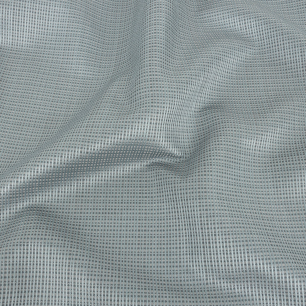 Gridded Polyester Woven - Ice - British Imported Gridded Polyester Woven - Ice - British Imported