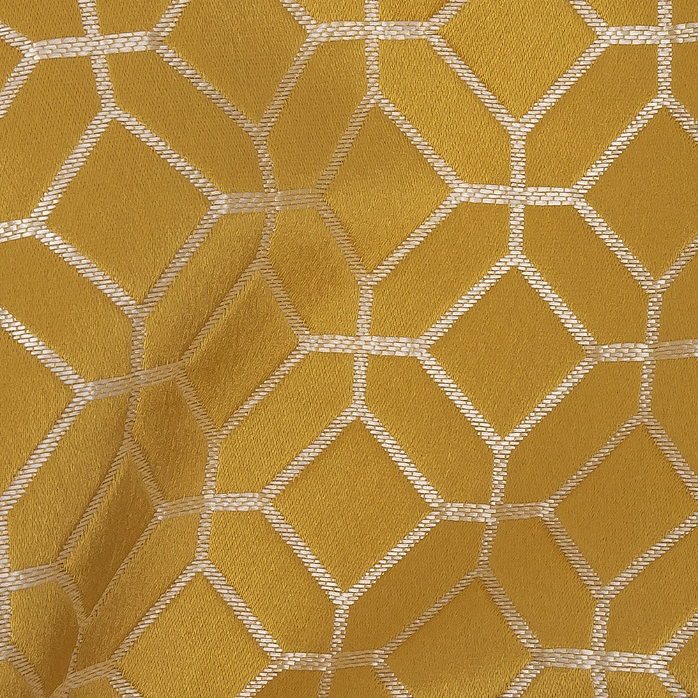 Polyester Jacquard - Sunflower Tiled Geometric - British Imported Detail Polyester Jacquard - Sunflower Tiled Geometric - British Imported Detail