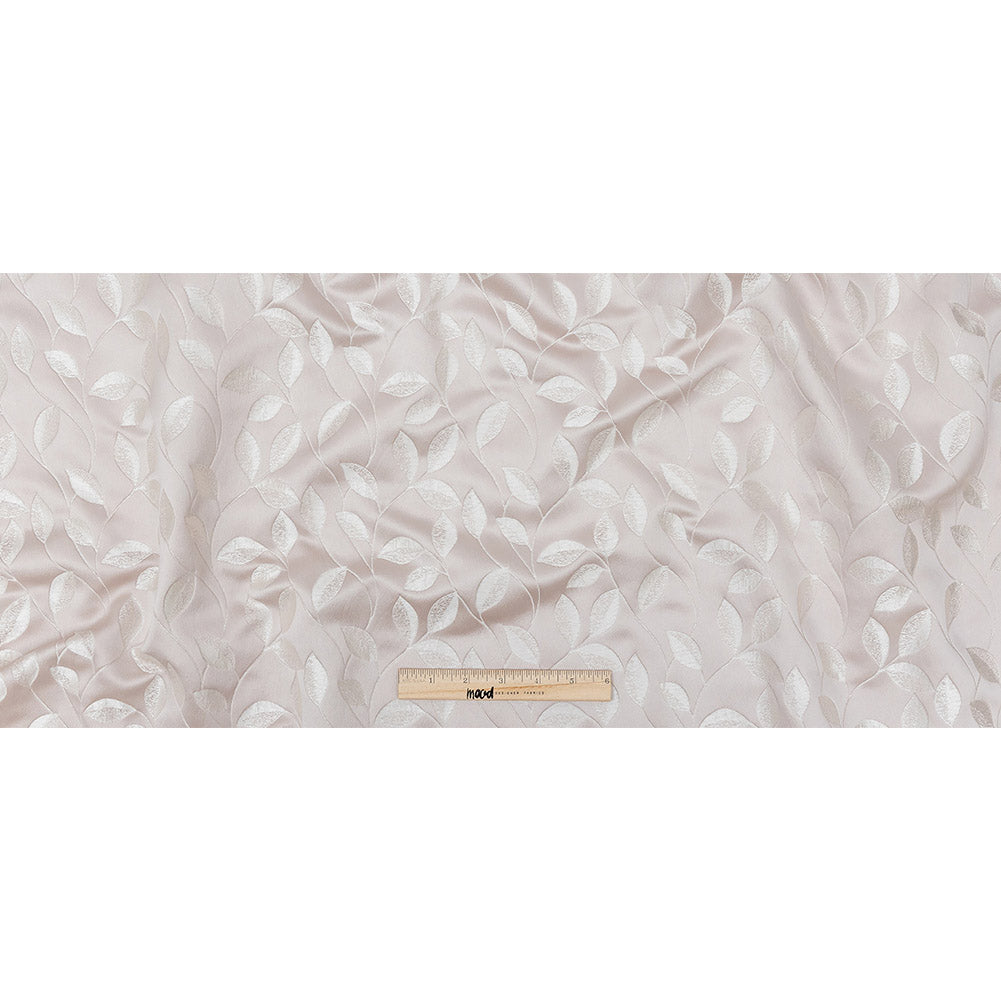 Satin-Faced Jacquard - Orchid Foliage - British Imported Full Satin-Faced Jacquard - Orchid Foliage - British Imported Full