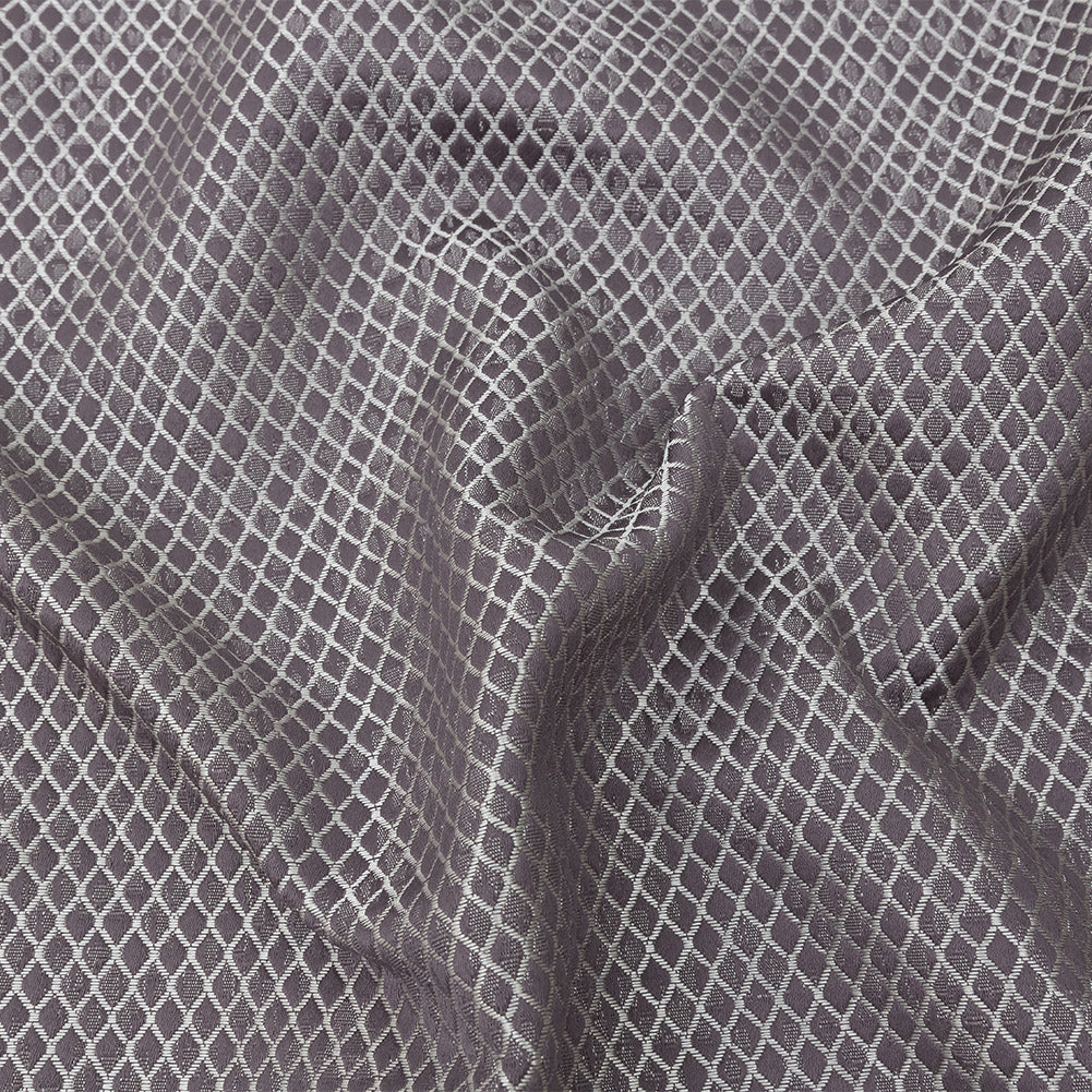 Polyester Jacquard - Amethyst Diamonds - British Imported Polyester Jacquard - Amethyst Diamonds - British Imported