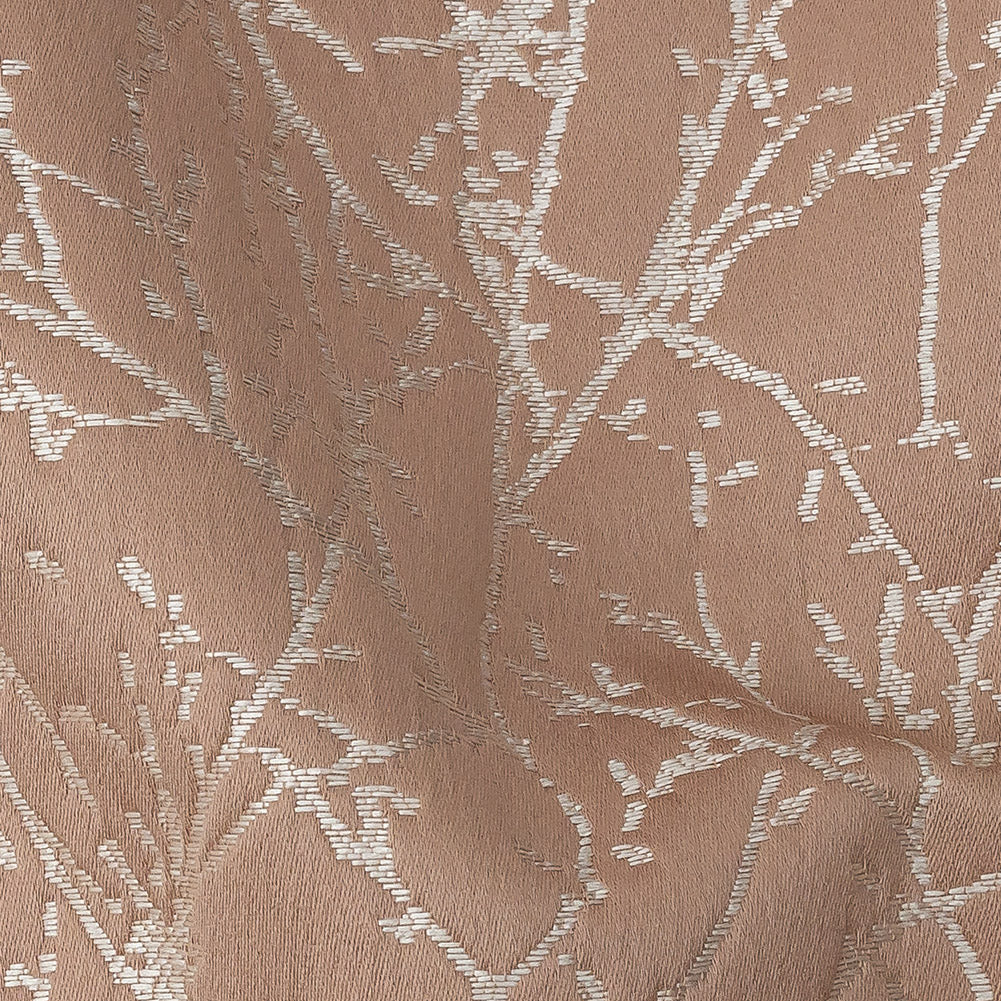 Polyester Jacquard - Blush Wintry Branches - British Imported Detail Polyester Jacquard - Blush Wintry Branches - British Imported Detail