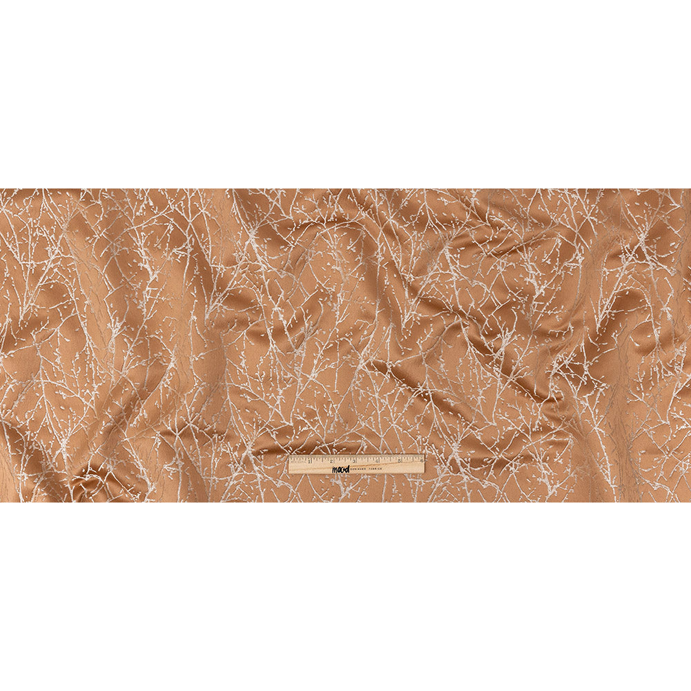 Polyester Jacquard - Rose Gold Wintry Branches - British Imported Full Polyester Jacquard - Rose Gold Wintry Branches - British Imported Full