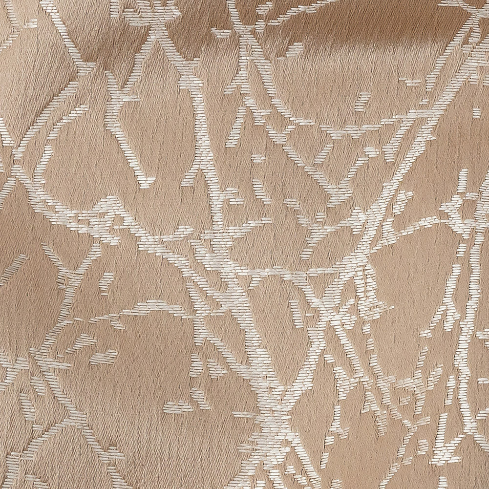 Polyester Jacquard - Shell Wintry Branches - British Imported Detail Polyester Jacquard - Shell Wintry Branches - British Imported Detail