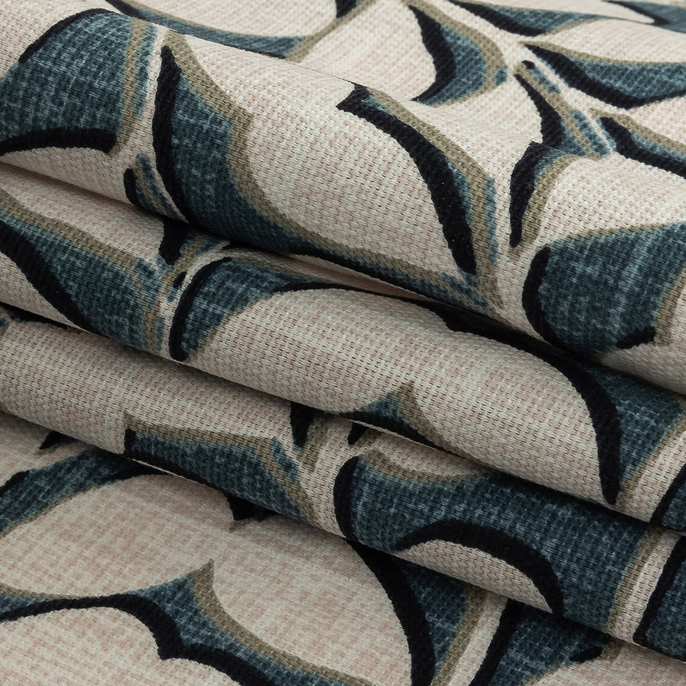 Cotton Canvas Print - Ink Leaf Shapes - British Imported Folded Cotton Canvas Print - Ink Leaf Shapes - British Imported Folded