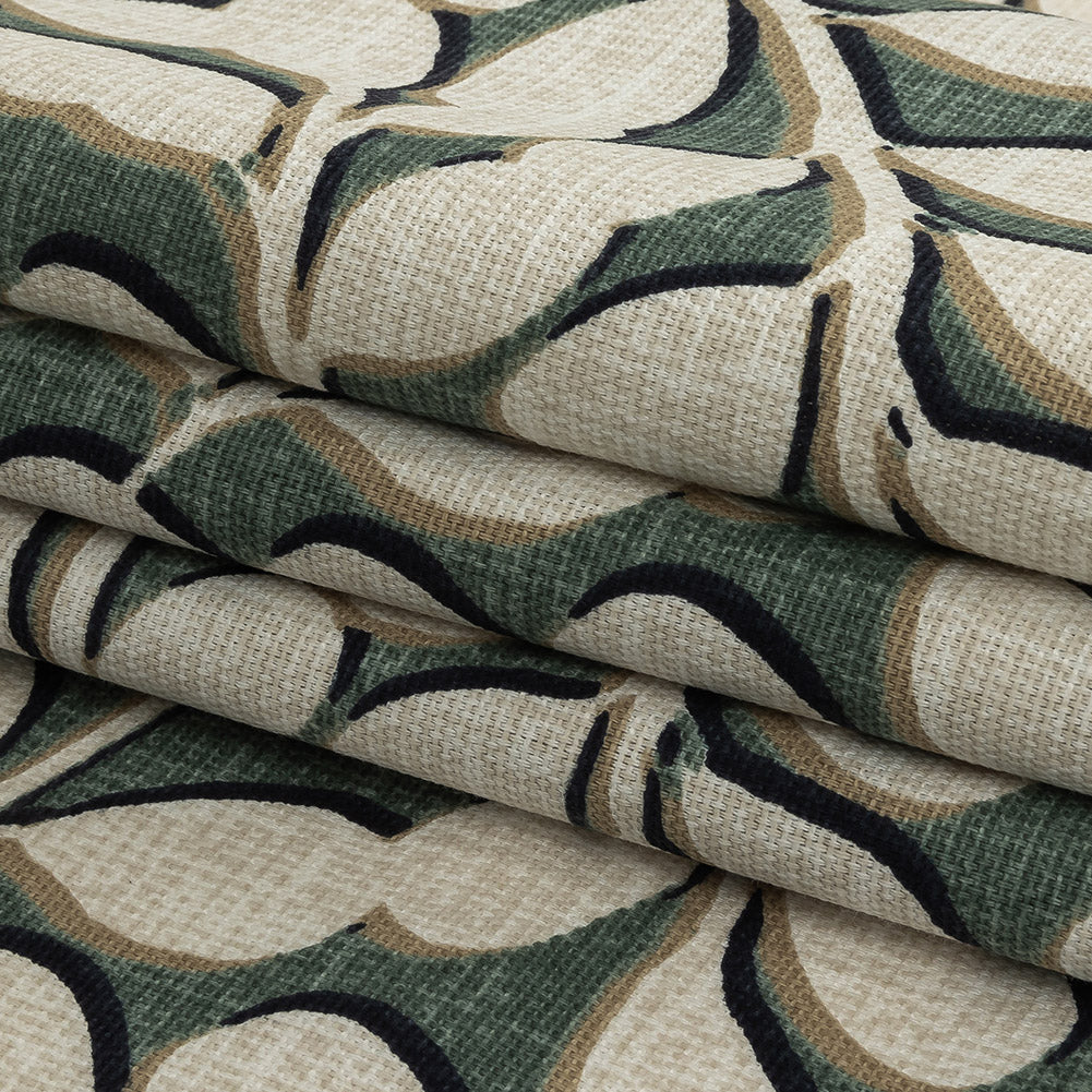 Cotton Canvas Print - Olive Leaf Shapes - British Imported Folded Cotton Canvas Print - Olive Leaf Shapes - British Imported Folded
