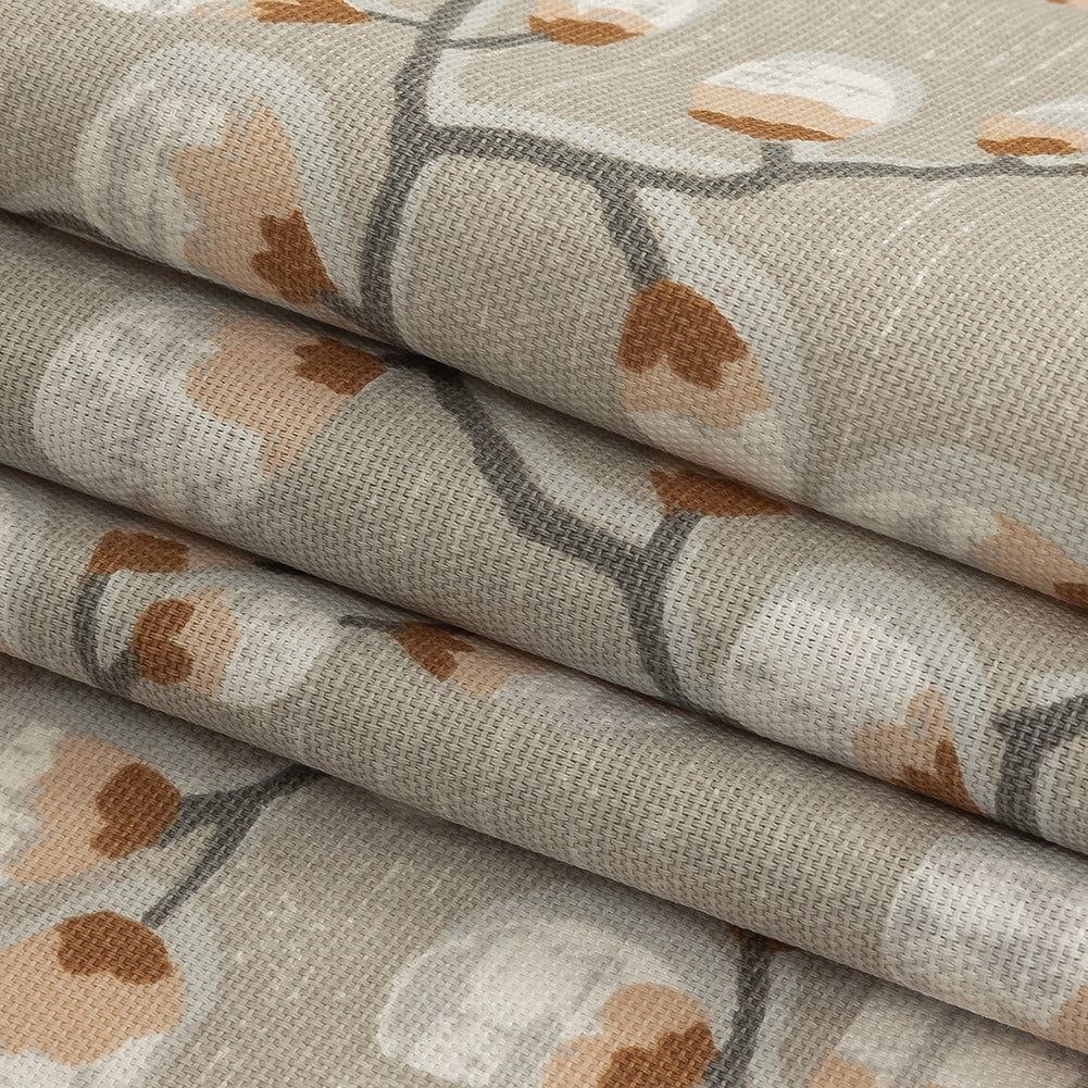 Cotton Canvas Print - Rust Prairie Willows - British Imported Folded Cotton Canvas Print - Rust Prairie Willows - British Imported Folded