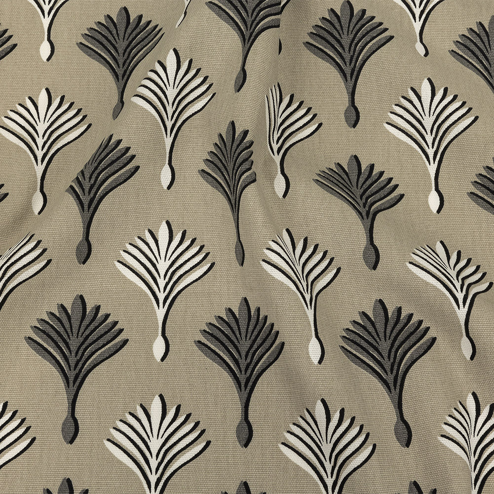 Cotton Canvas Print - Linen Geometric Ferns - British Imported Cotton Canvas Print - Linen Geometric Ferns - British Imported